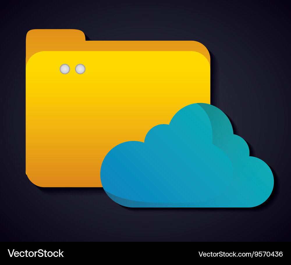 Cloud computing icontechnology design Vector Image