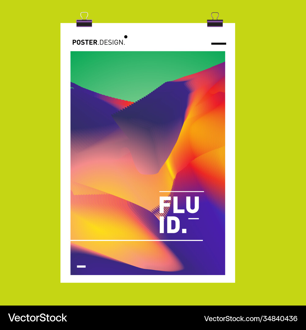Colorful abstract fluid gradient pattern Vector Image