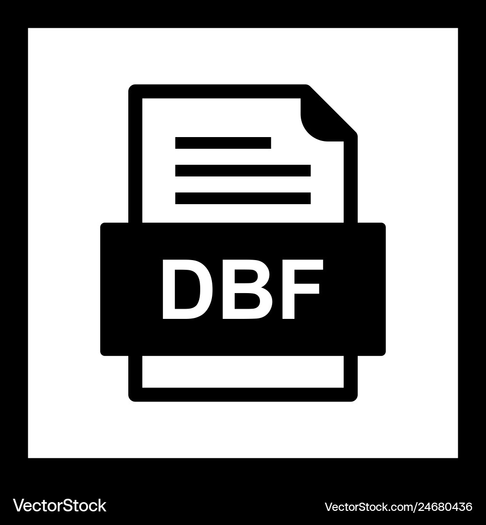 Dbf file document icon Vector Image