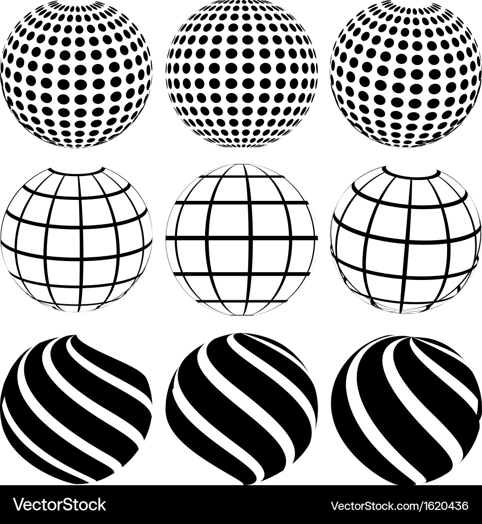 Dotted Sphere Pattern vector image