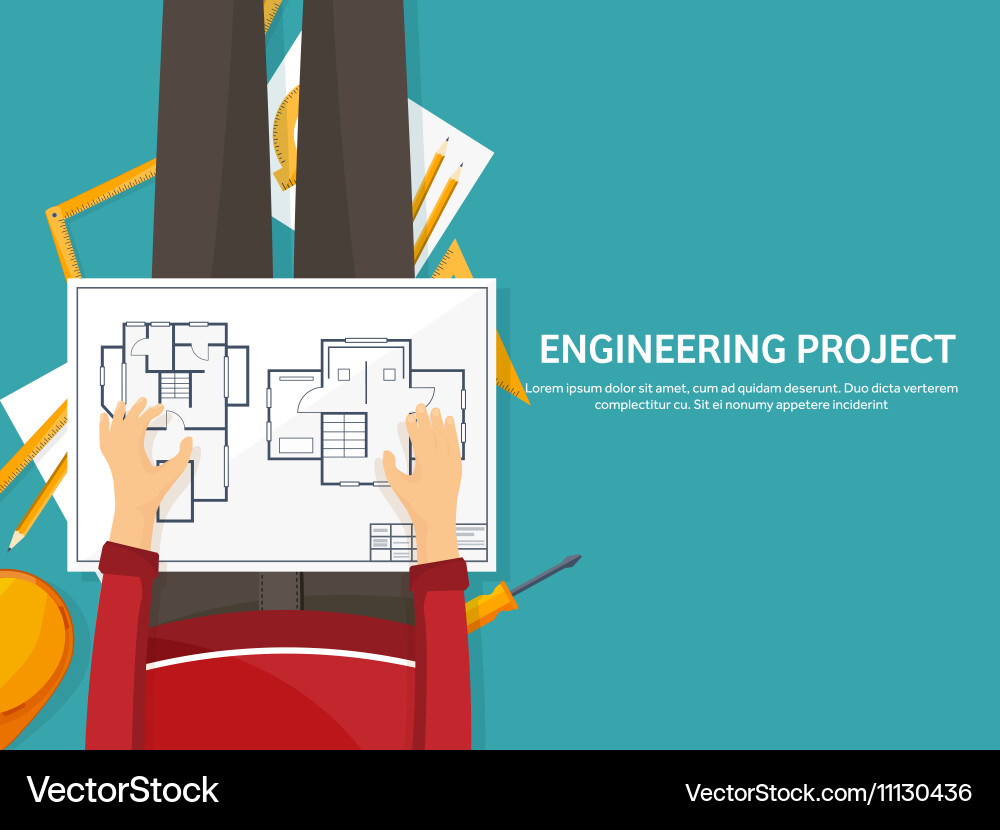Engineering and architecture vector image