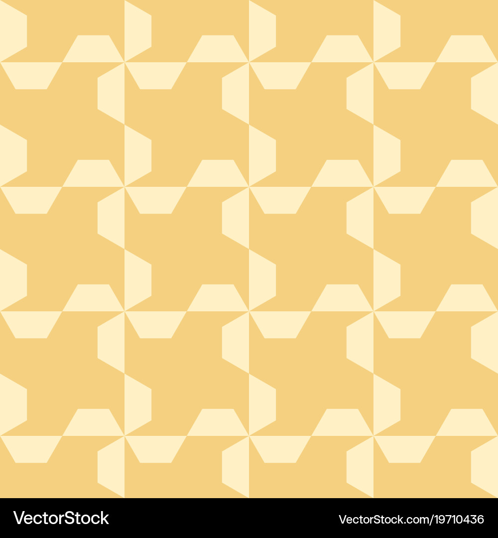Geometry shape with yellow line art repeating vector image