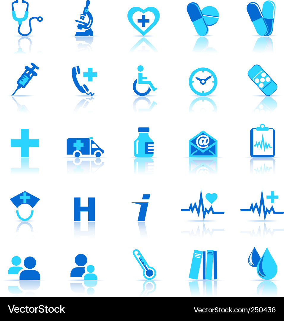 Healthcare Icons Set Vector Image