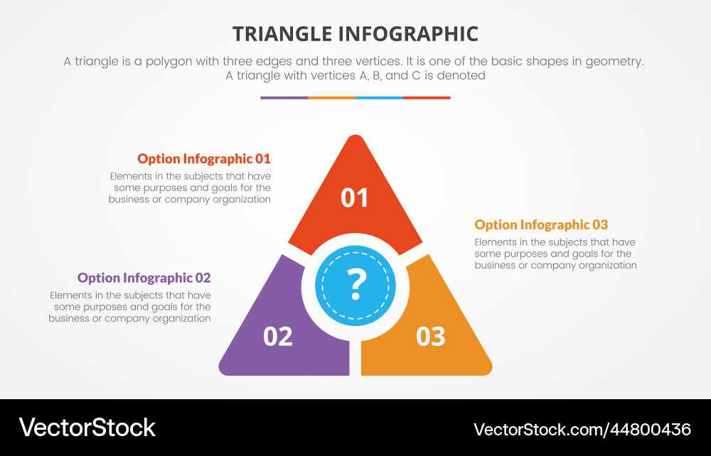 Infographic triangle concept for slide Infographic triangle concept for slide vector image