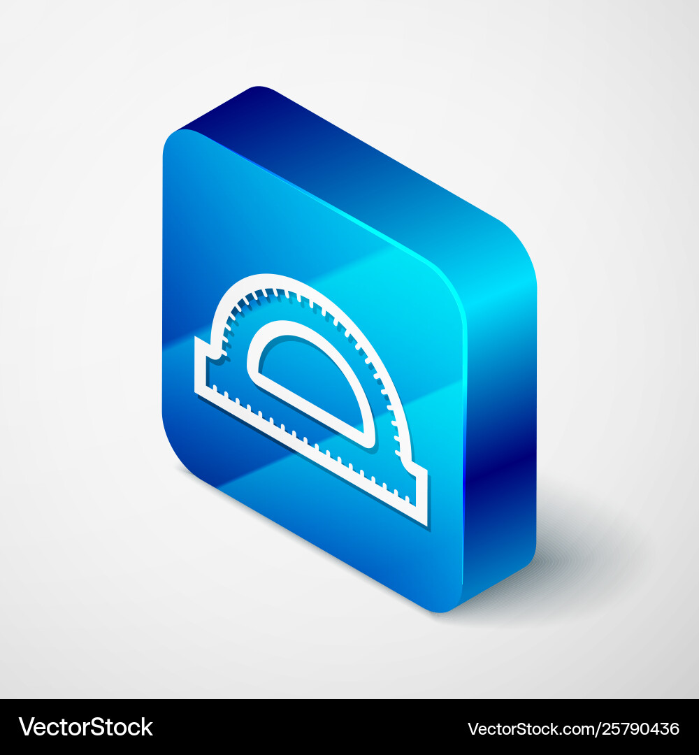 Isometric protractor grid for measuring degrees Vector Image