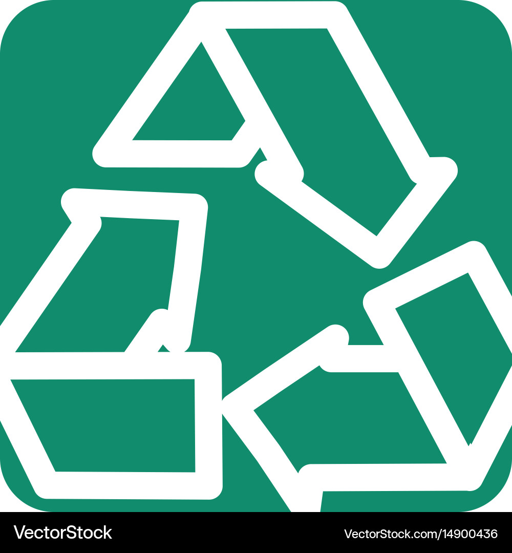 Label reduce recycle and reuse environment symbol Vector Image