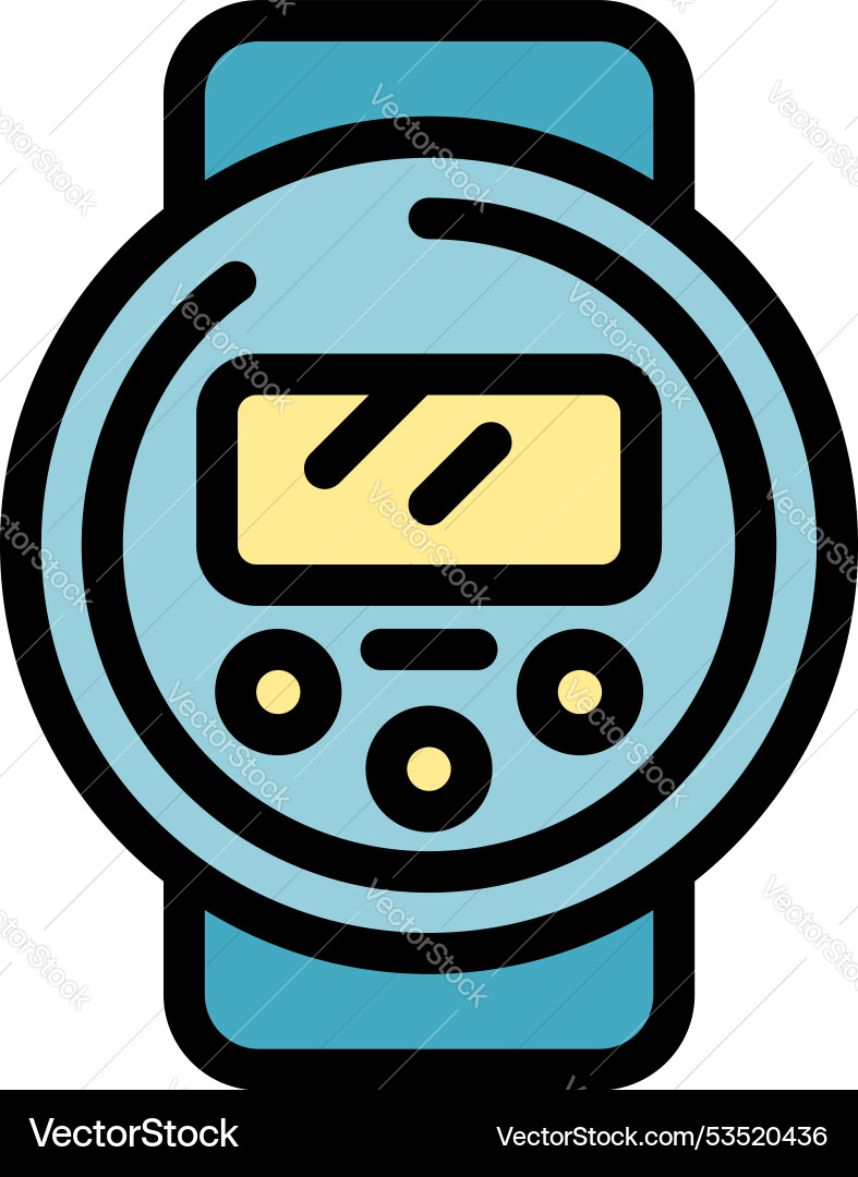 Modern smart watch showing time and displaying Modern smart watch showing time and displaying vector image