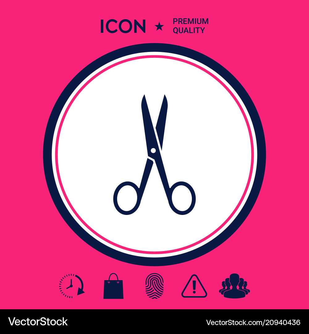 Scissors icon symbol Vector Image
