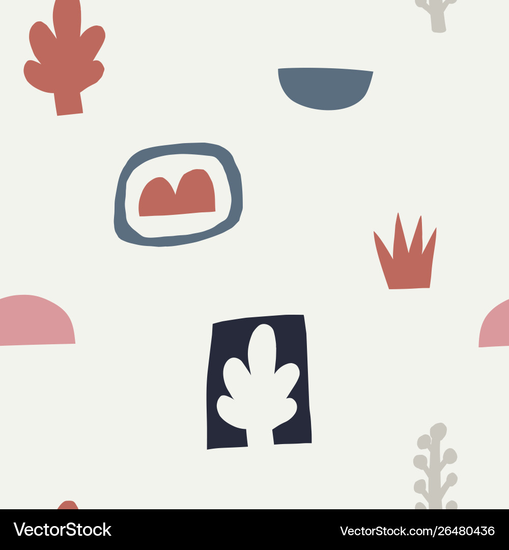 Seamless pattern with cut out elements Seamless pattern with cut out elements vector image