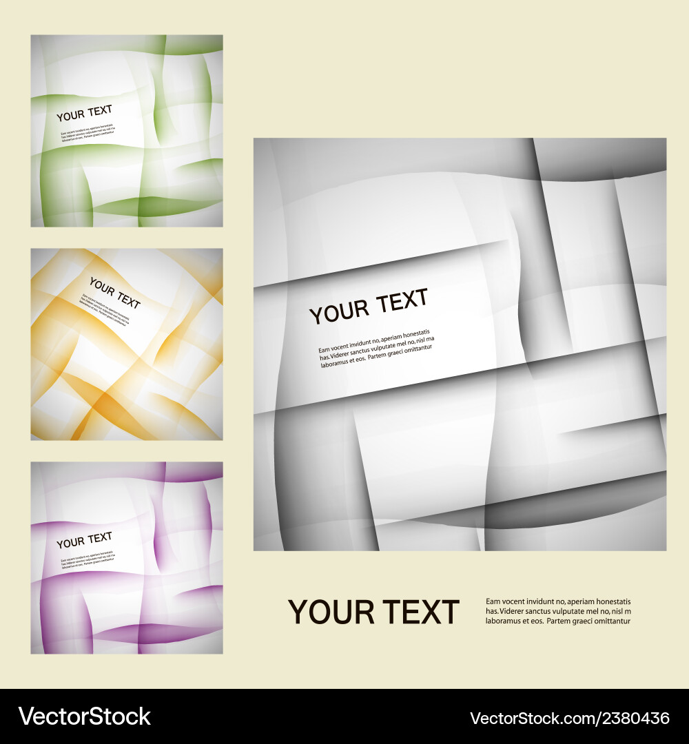 Set of abstract line background eps10 vector image