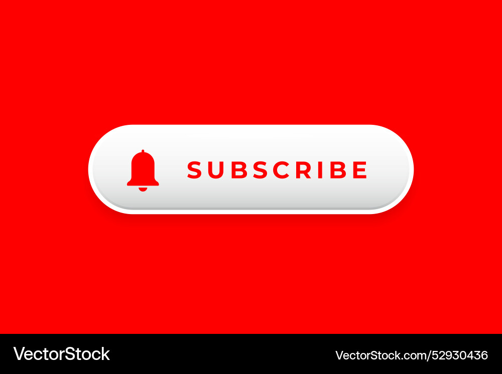 Subscribe and follow button icon for web app vector image
