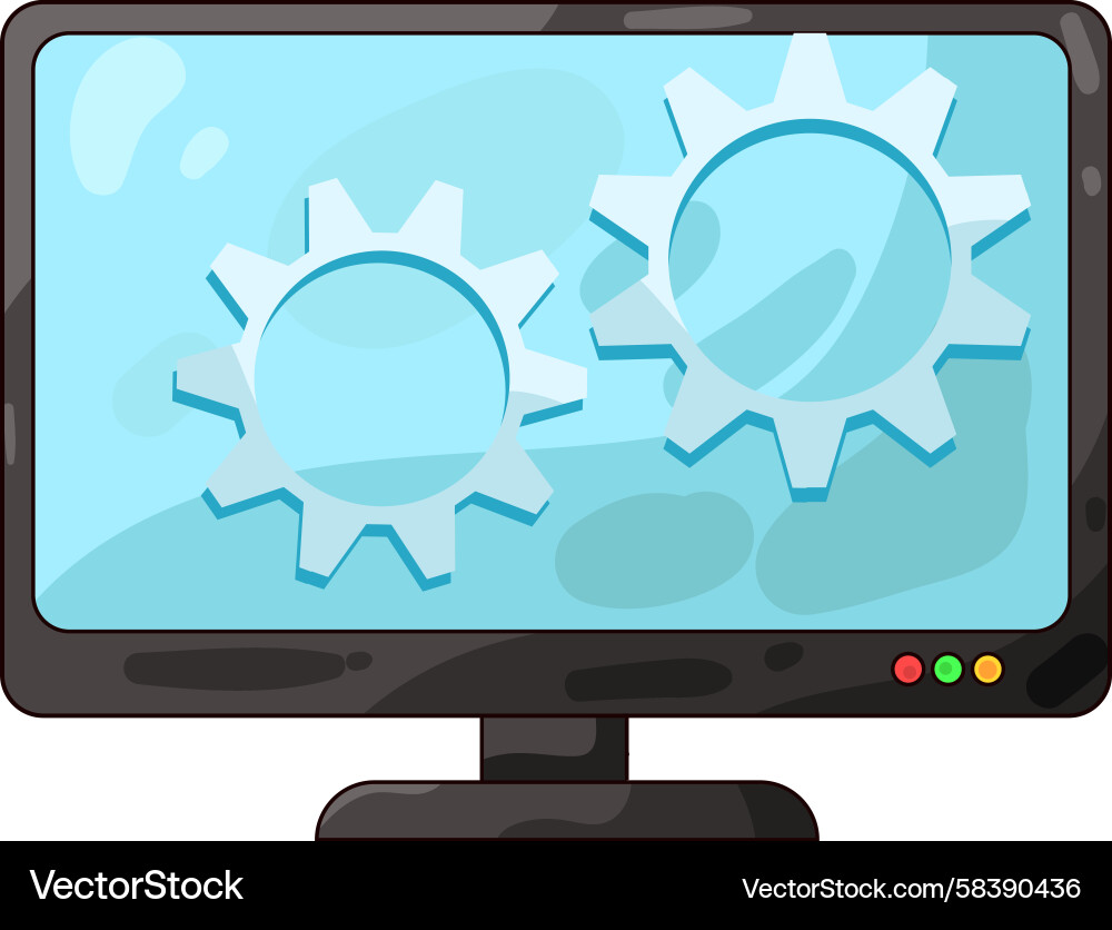 System Settings Configuration Vector Image