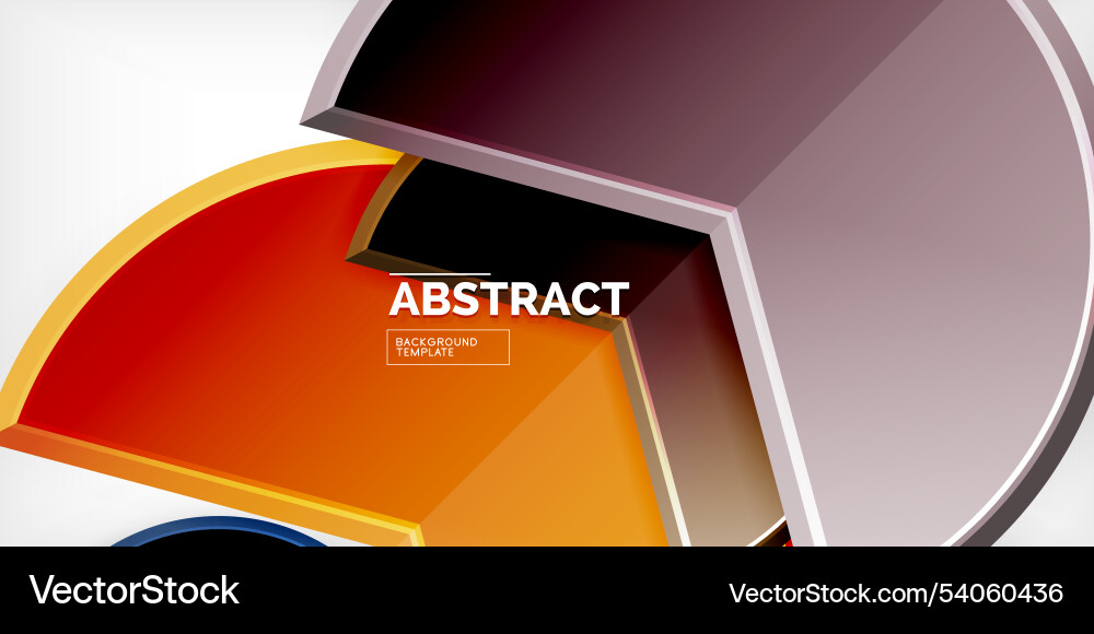 Trendy round shapes with triangular angle design Vector Image