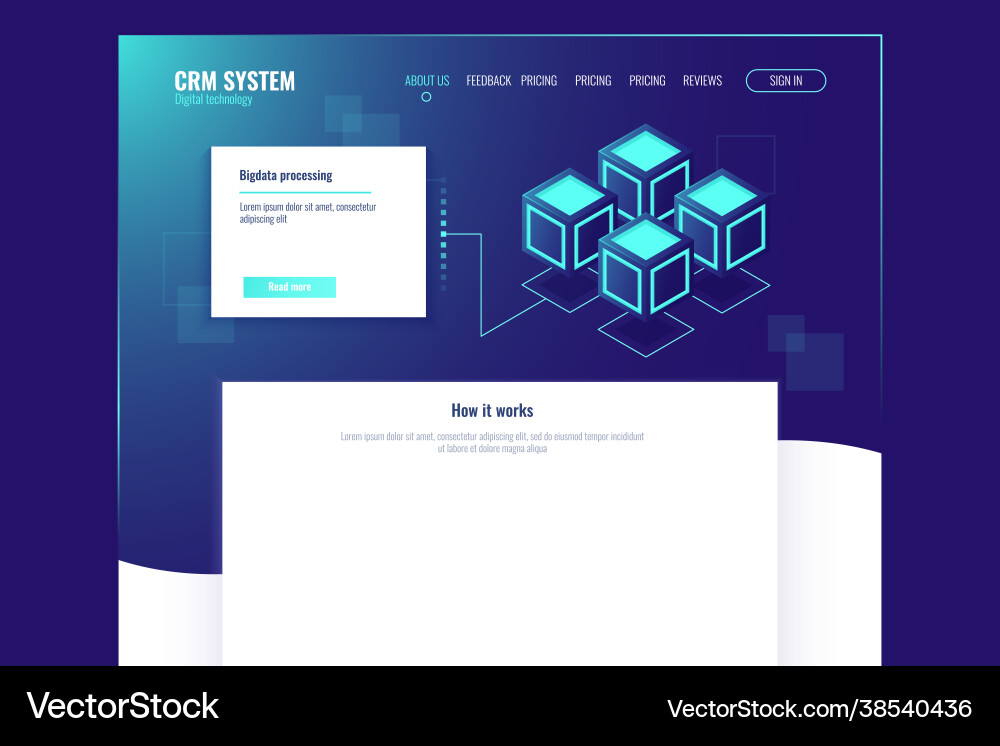 Web site page template abstract digital Web site page template abstract digital Vector Image