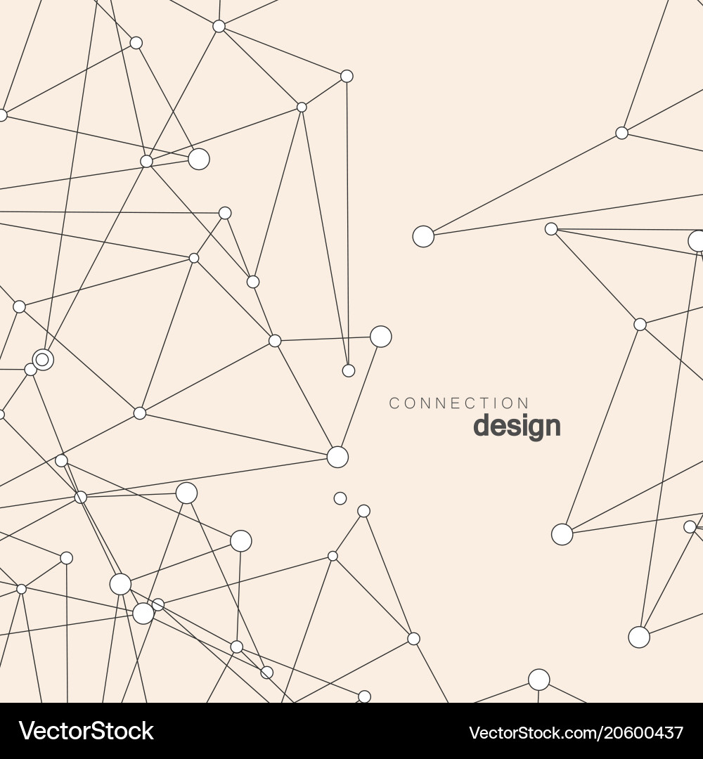 Abstract network background with dots and lines vector image