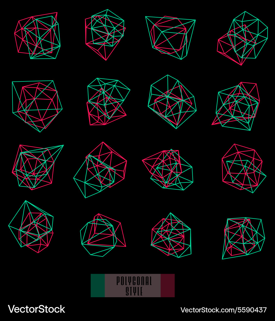 Abstract triangles design vector image