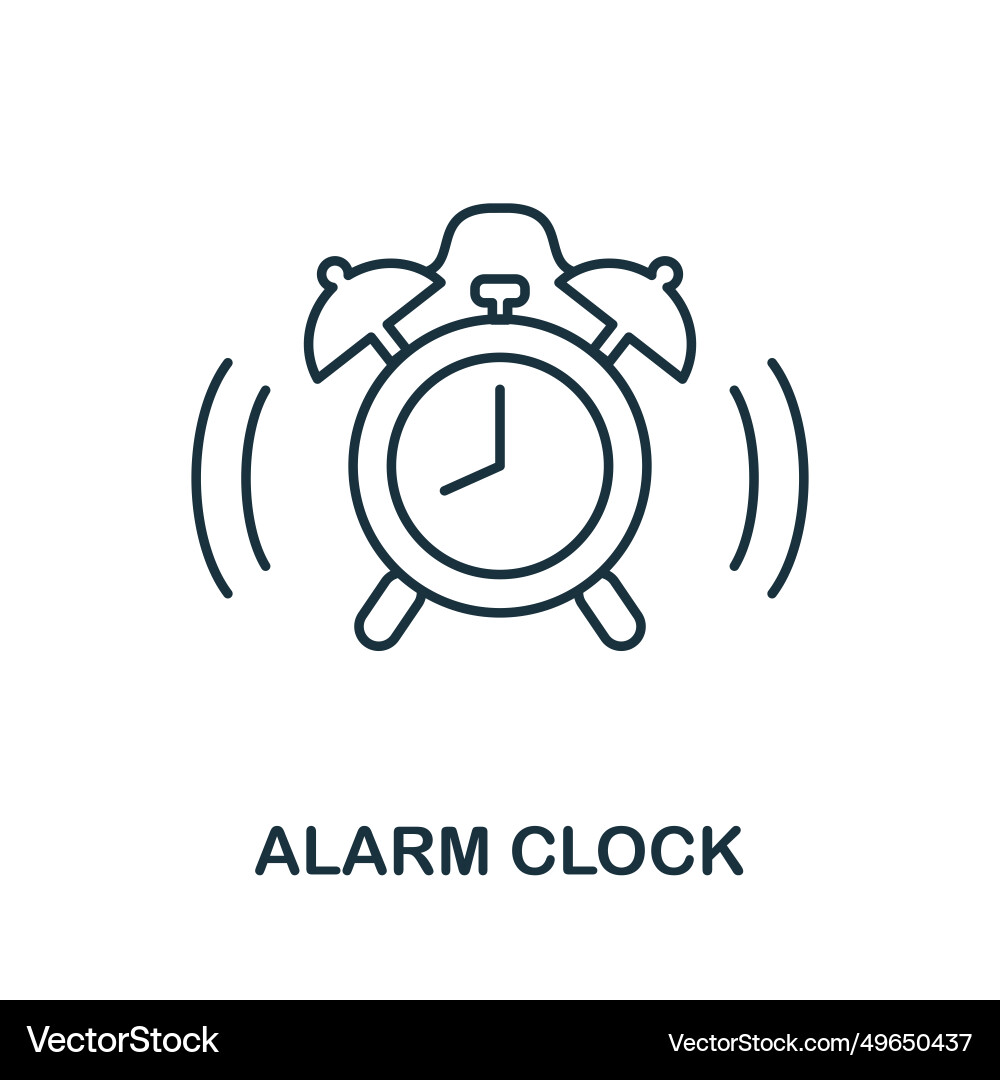 Alarm clock icon simple element from well sleep Vector Image