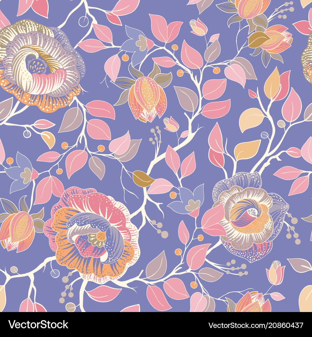 Bunte Blumenmuster Tapete mit großem Bunte Blumenmuster Tapete mit großem vektorbild