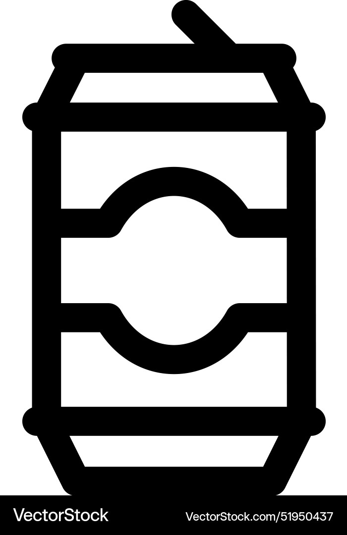 Can icon thin linear style design isolated Can icon thin linear style design isolated vector image