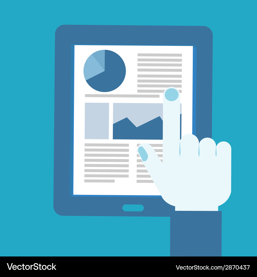 Close-up image of an office worker using Vector Image