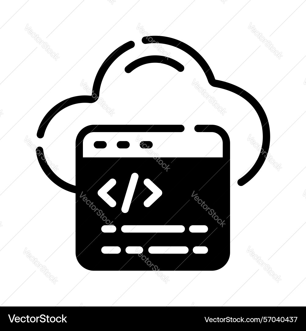 Cloud programming Vector Image