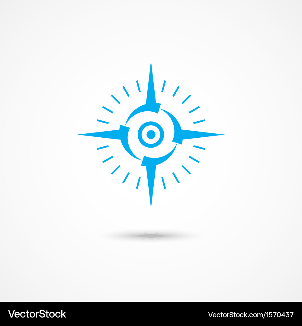 Compass Icon - Navigation Symbol Vector Image