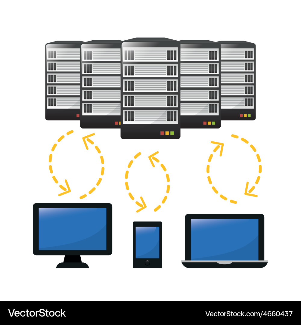 Data base design vector image