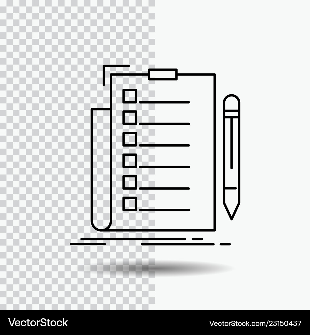Expertise checklist check list document line icon Expertise checklist check list document line icon vector image
