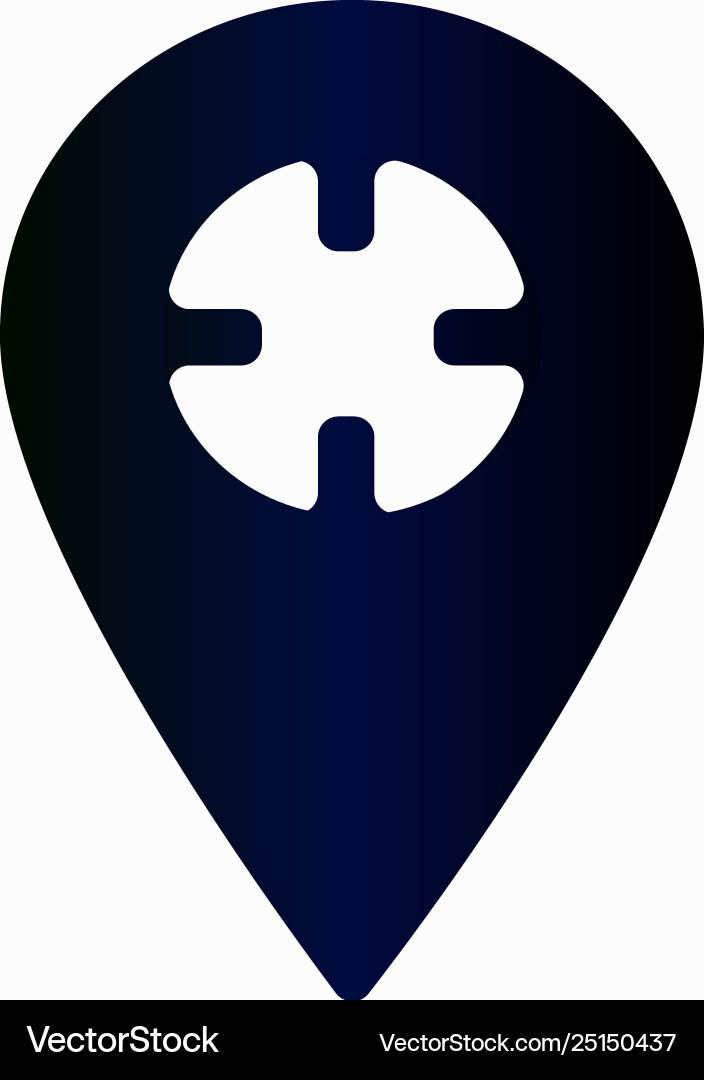 Flat geolocation icon plotting route Flat geolocation icon plotting route vector image