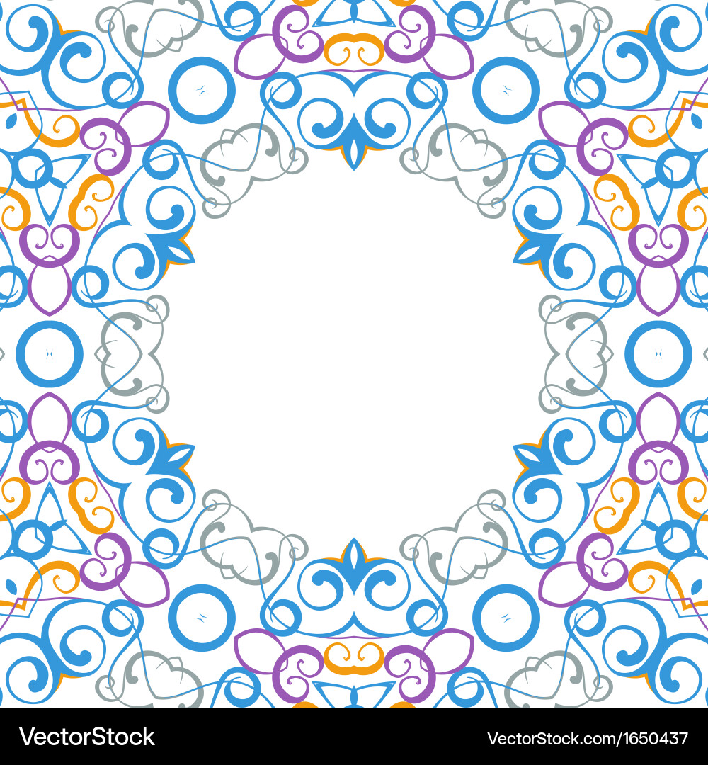 Formality circular devices of border frames vector image