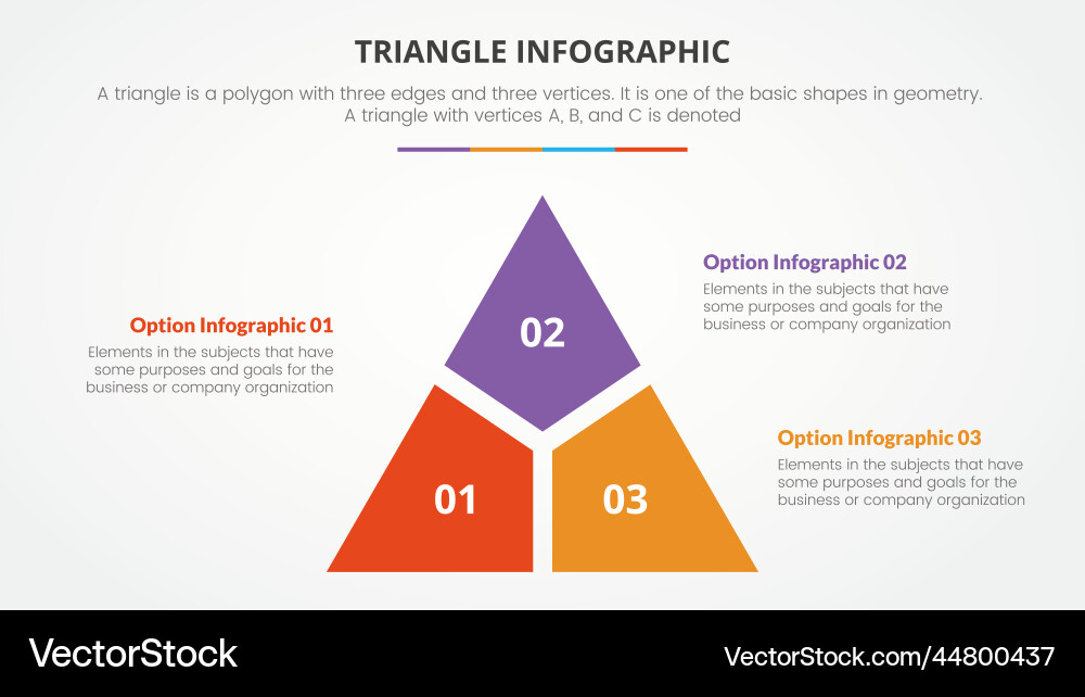 Infographic triangle concept for slide Infographic triangle concept for slide vector image