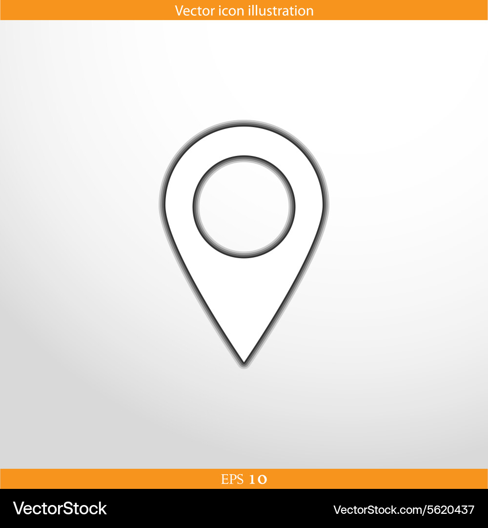 Map pointer web flat icon vector image