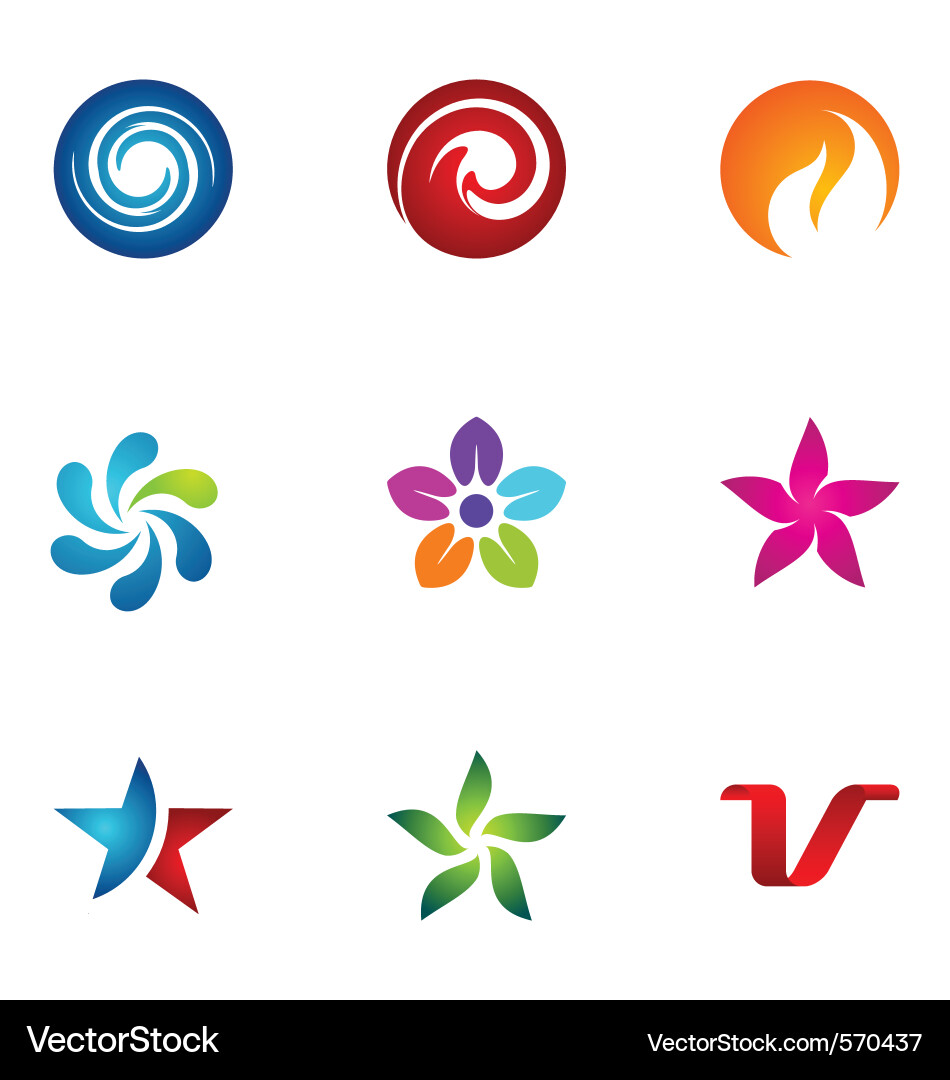 Minimalist Icon Set - Modern Shapes vector image