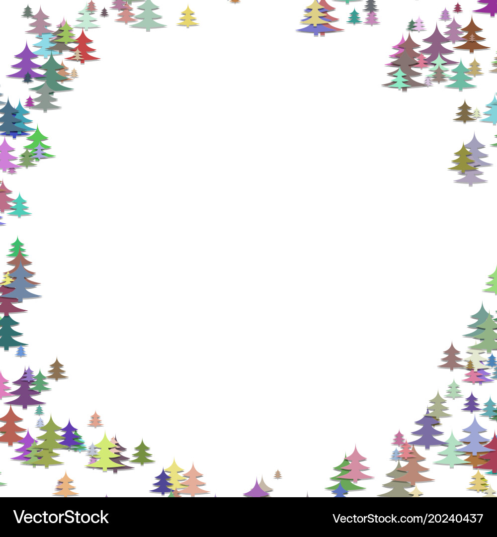 Random pine tree forest pattern background Vector Image