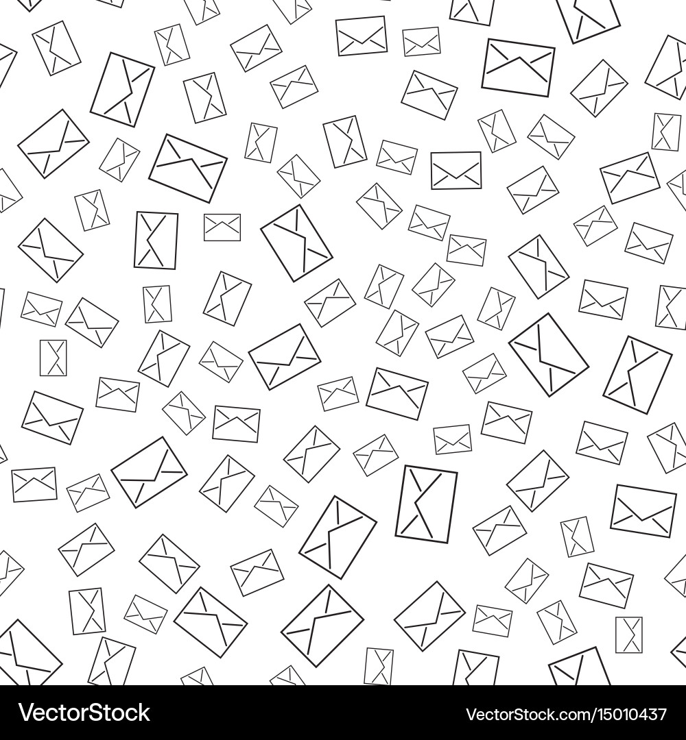 Seamless pattern with mail envelopes vector image