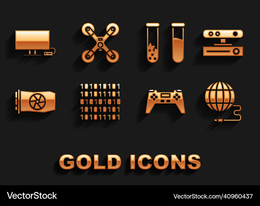 Set binary code motion sensor social network Set binary code motion sensor social network vector image