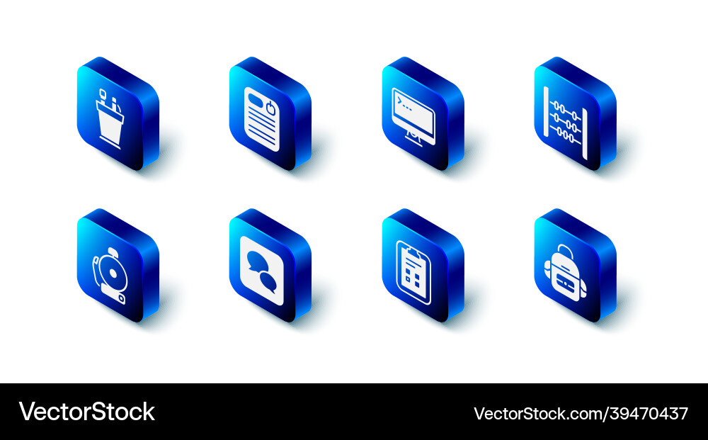 Set dossier folder computer monitor abacus Set dossier folder computer monitor abacus Vector Image