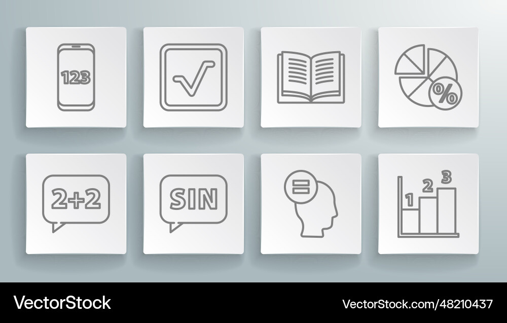 Set line graph schedule chart diagram open book Set line graph schedule chart diagram open book vector image