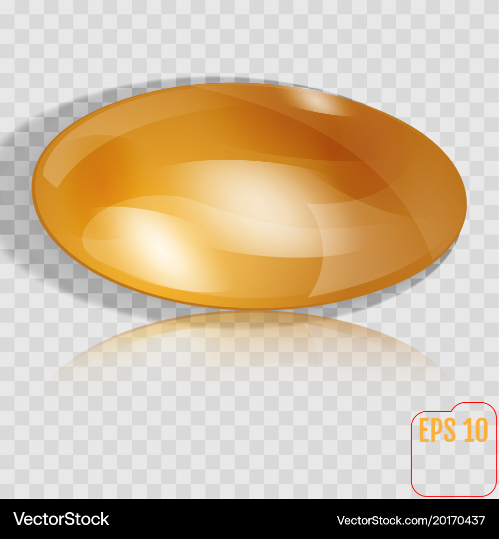 Template of gold throwing disk or button isolated vector image