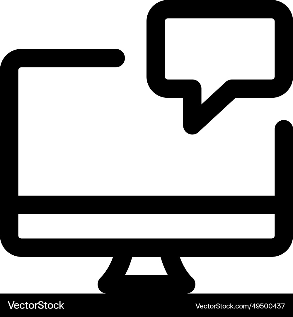 Using a desktop for communication vector image