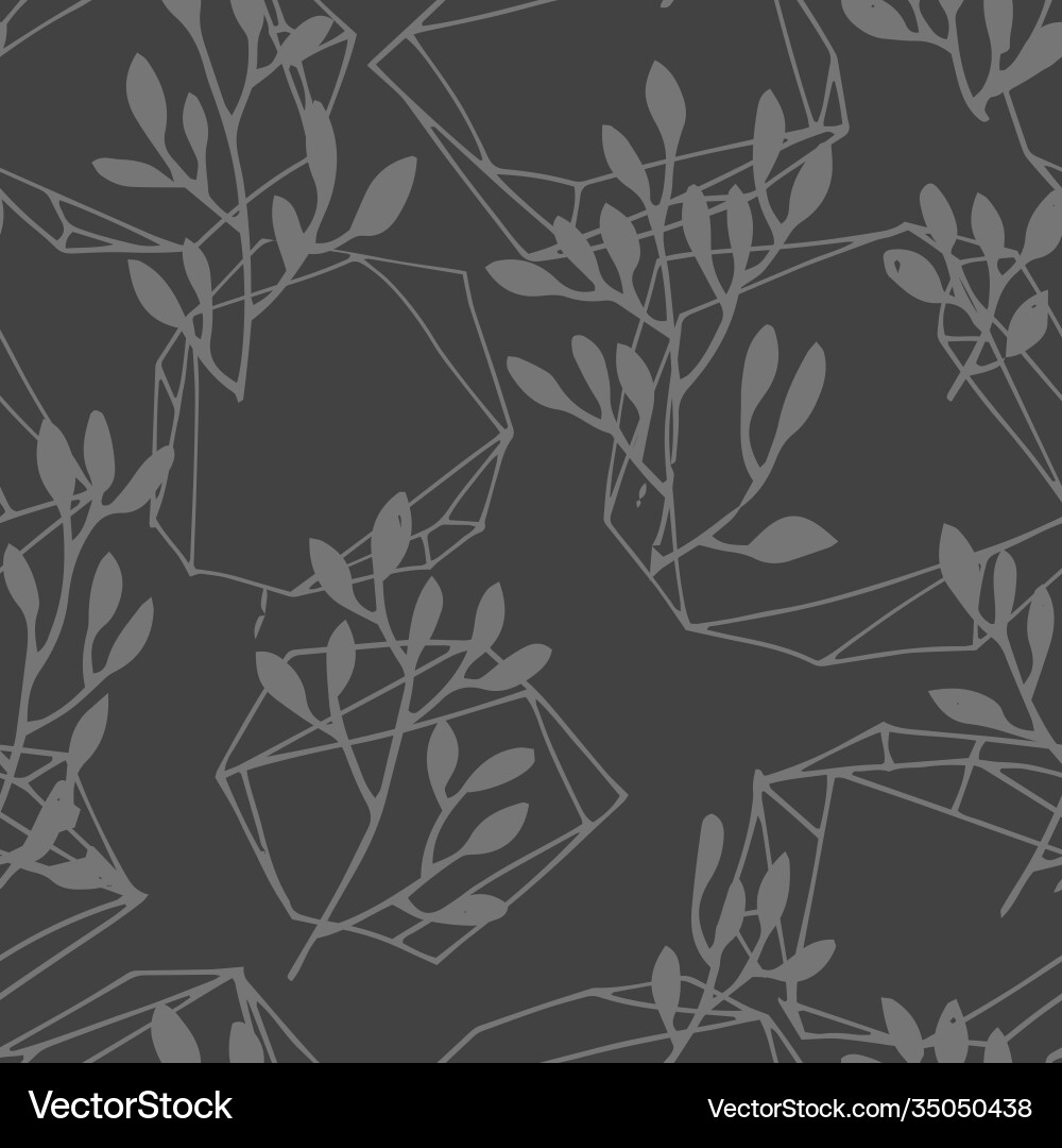 Abstract flora geometric shape seamless pattern Abstract flora geometric shape seamless pattern vector image