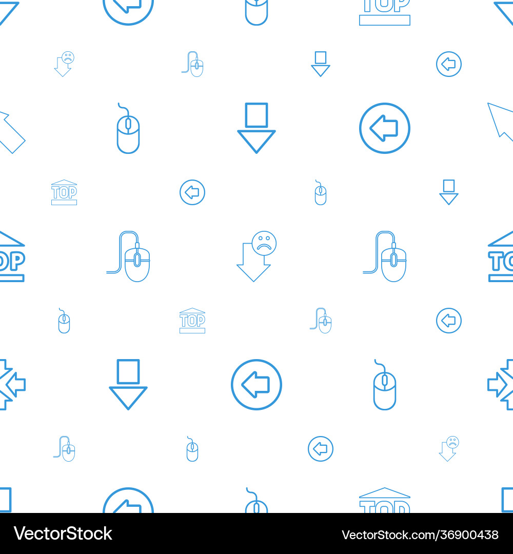 Cursor icons pattern seamless white background vector image