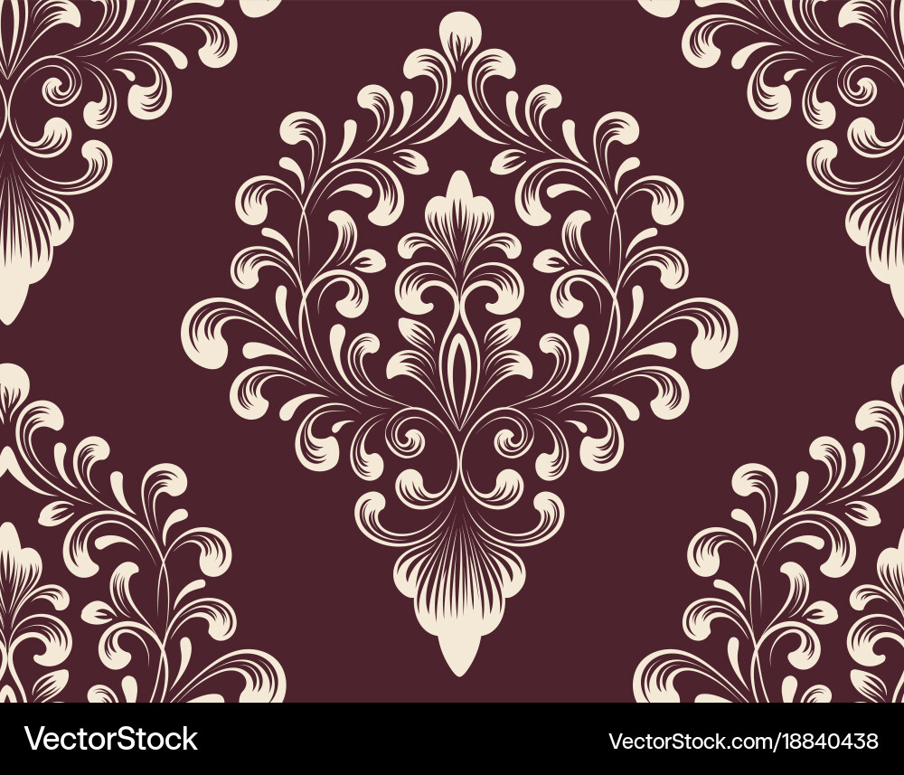 Damask seamless pattern element classical vector image