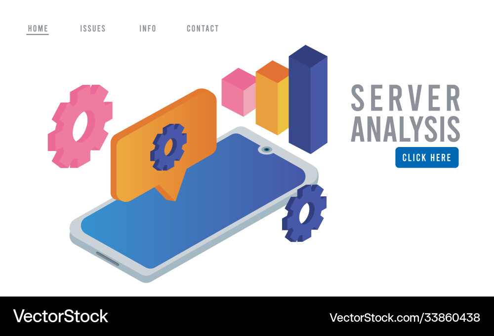 Data analysis technology with smartphone device Data analysis technology with smartphone device vector image