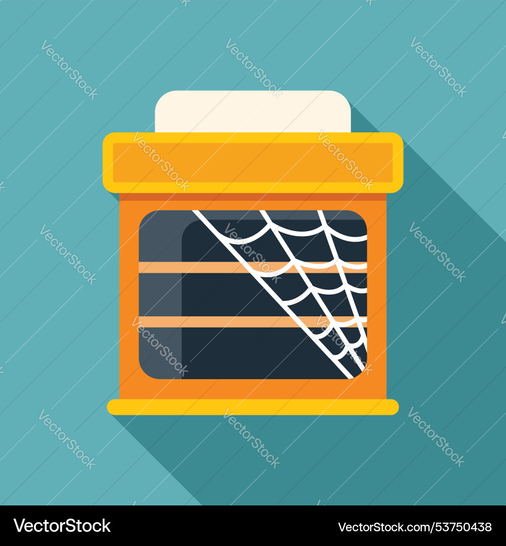 Empty shop window covered with cobwebs blank Vector Image