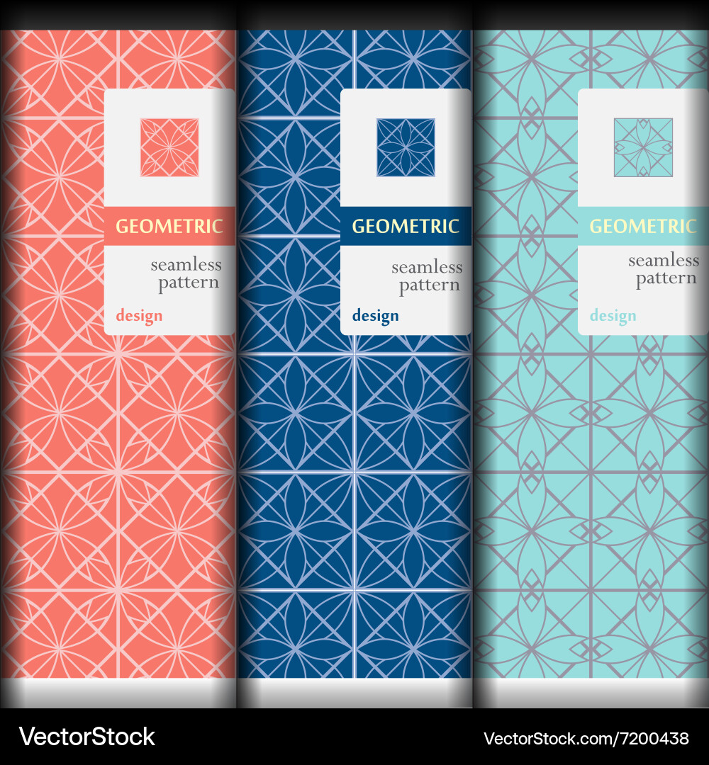 Geometric Pastel Patterns Vector Image