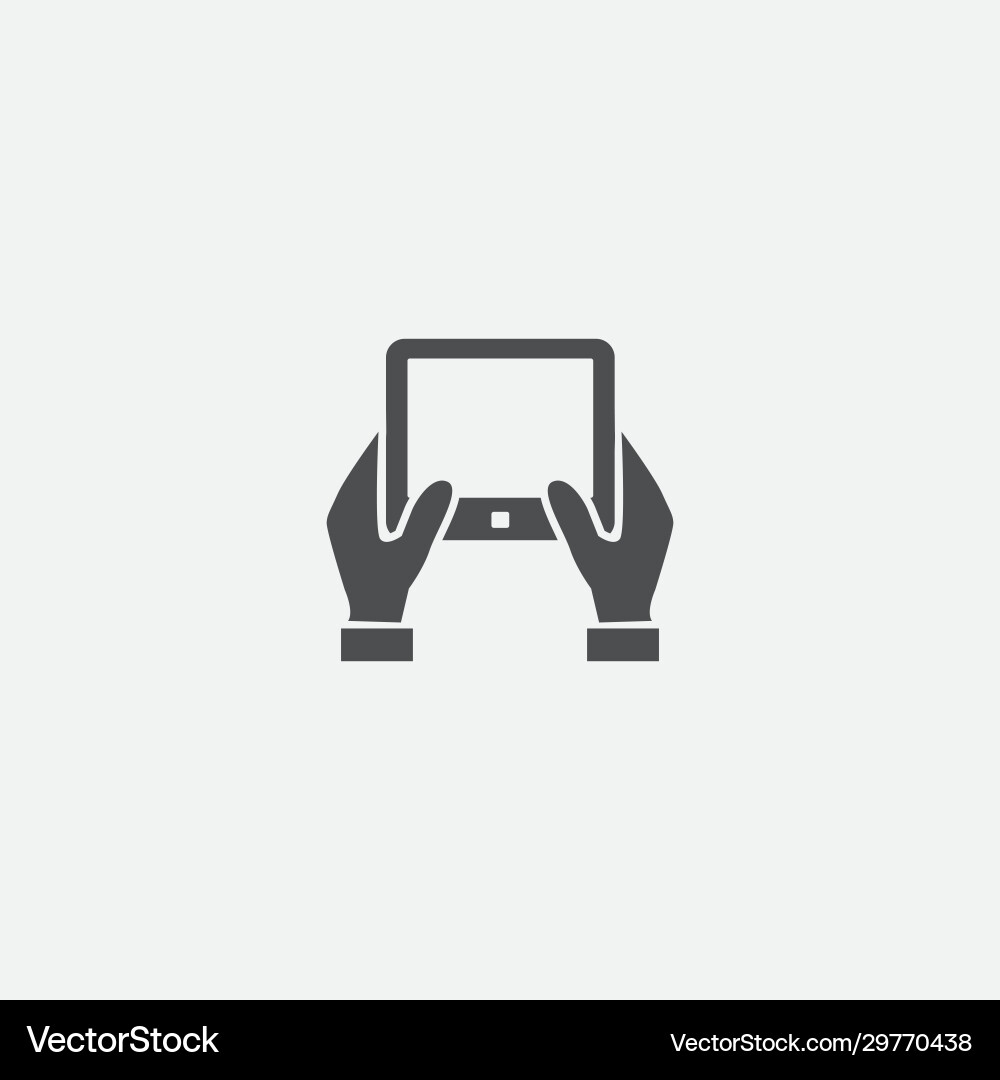 Hands notepad icon vector image