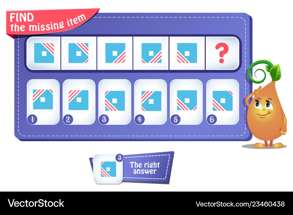 IQ Puzzle Game: Logic & Problem Solving vector image