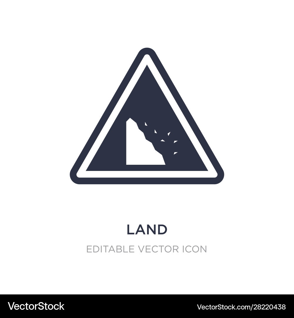 Land icon on white background simple element from vector image