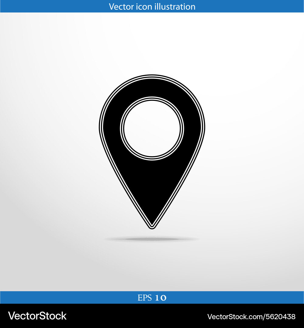 Map pointer web flat icon vector image